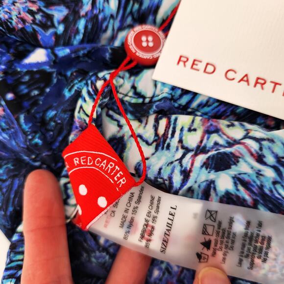 Red Carter Women Blue Mandala Printed Halter Swimwear Cover-Up Maxi Dress Size L - Picture 10 of 10